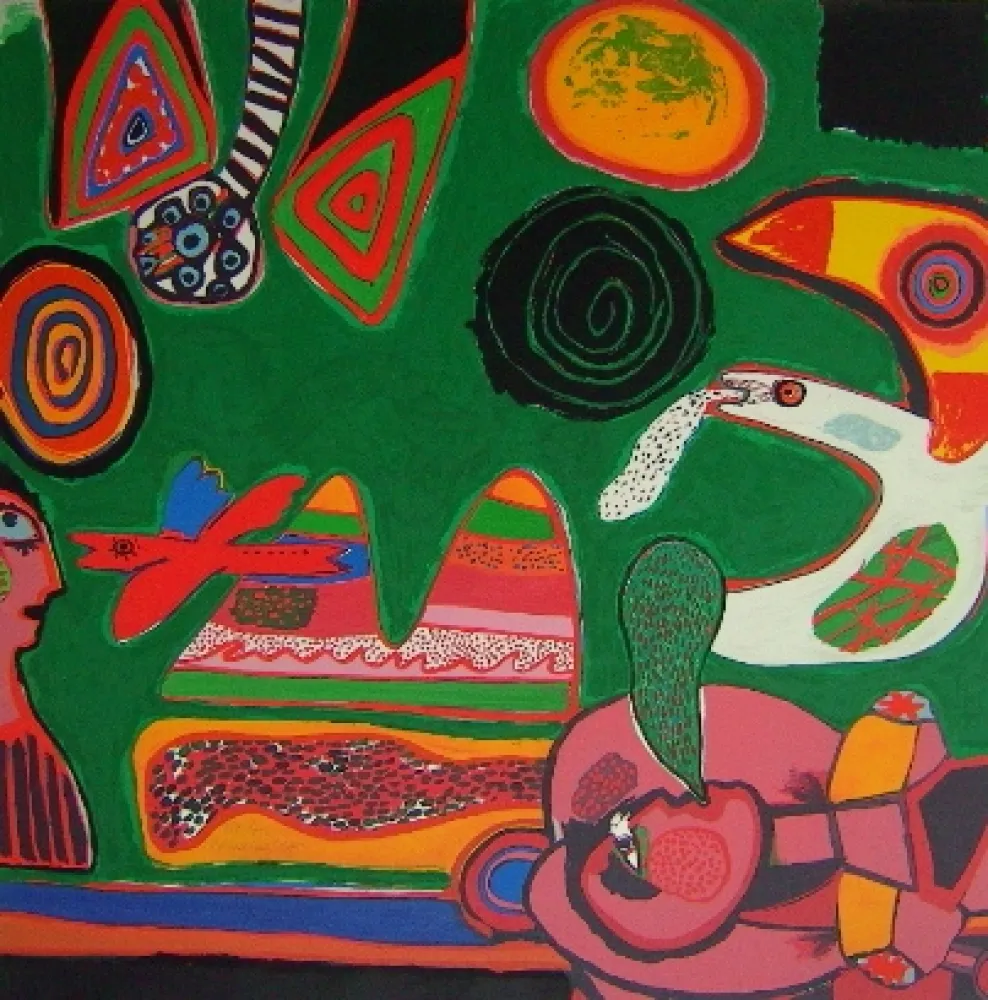 石版画 Corneille - Bain de soleil