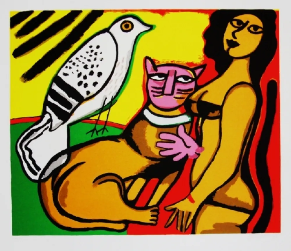 丝网印刷 Corneille - Caresse