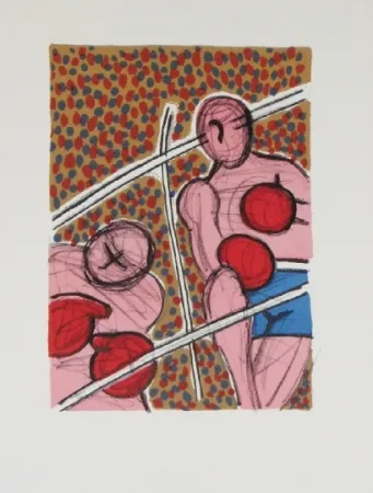 石版画 Corneille - Combat I