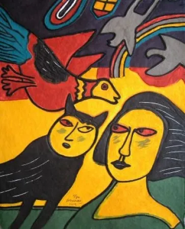 版画 Corneille - Complicité