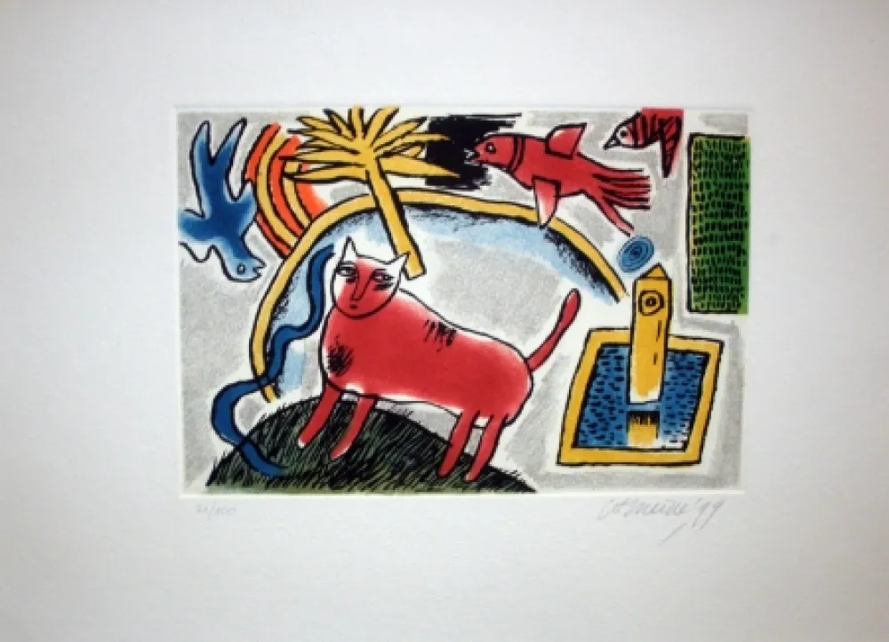 蚀刻版画 Corneille - Composizione 1