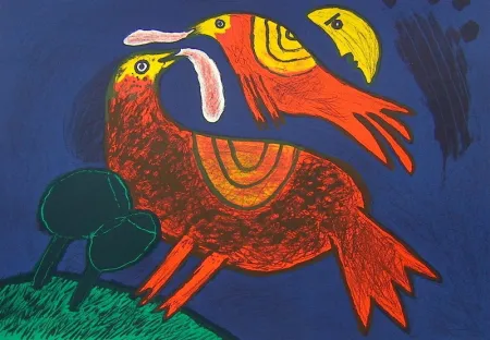 石版画 Corneille - Demi-Lune dans ciel Catalan