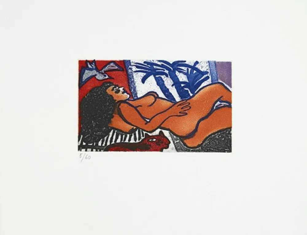 版画 Corneille - Femme tropique