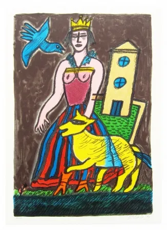 石版画 Corneille - Histoire d'une reine