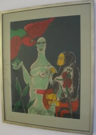 石版画 Corneille - Homage a Eric Satie