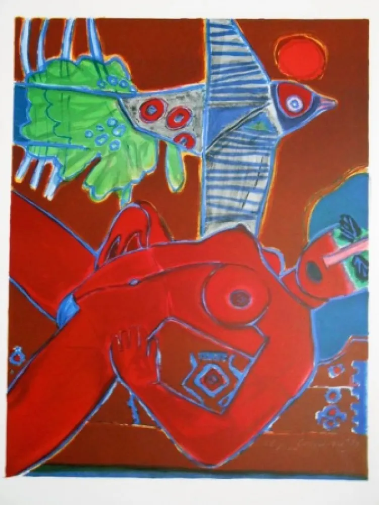 丝网印刷 Corneille - Image d'un été