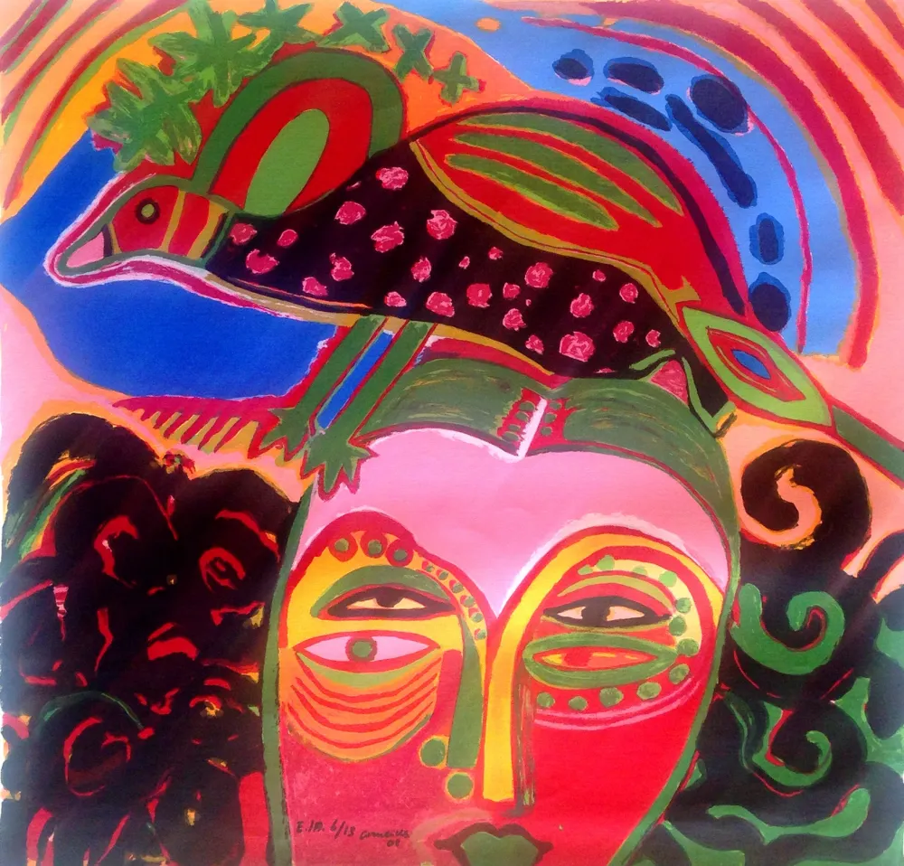 丝网印刷 Corneille - Inconnu 