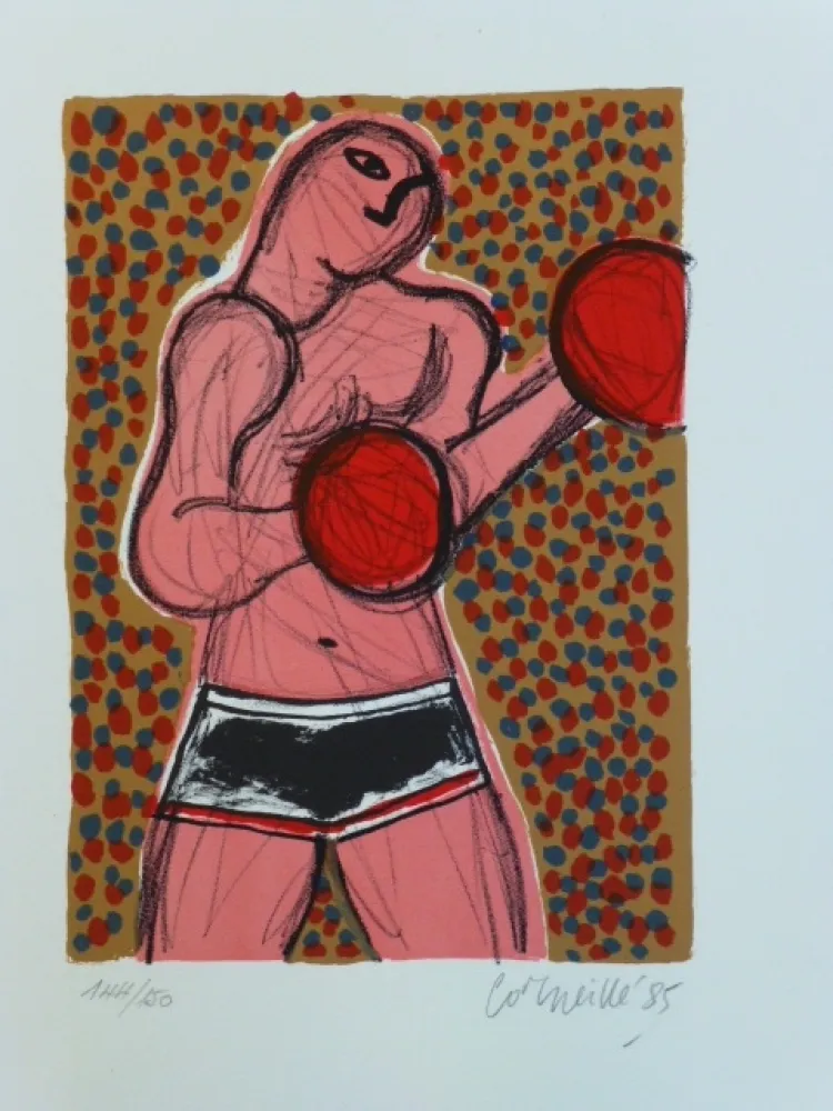 石版画 Corneille - Le boxeur 