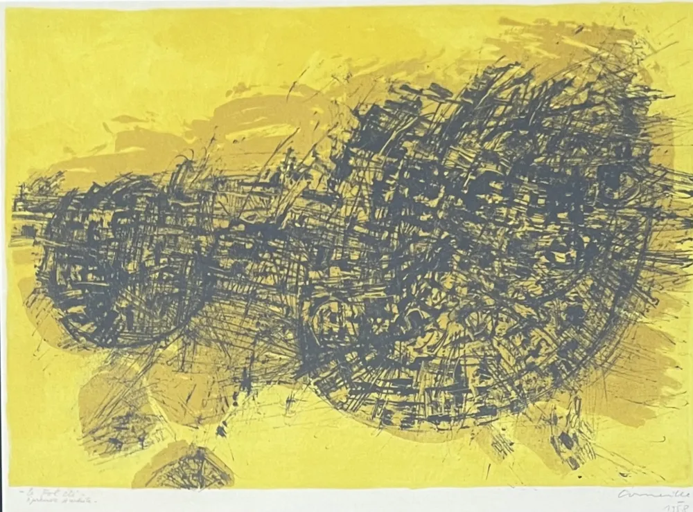 石版画 Corneille - Lithographie ancienne Fol été, 1958