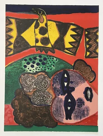 石版画 Corneille - Lithographie ancienne La belle de jadis, 1972