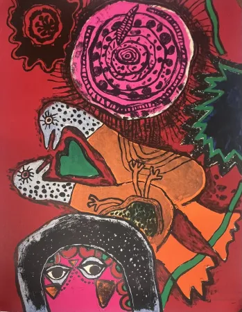 石版画 Corneille - Lithographie ancienne L'Orientale, 1973