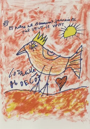 石版画 Corneille - Lithographie Et nous ne saurons jamais ce que veut le vent, 2007