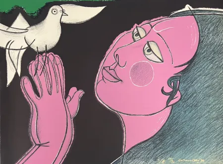 石版画 Corneille - Lithographie Incantation, 1991, E/A