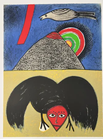 石版画 Corneille - Lithographie  Le corbeau - Hommage à Edgar Allan Poe