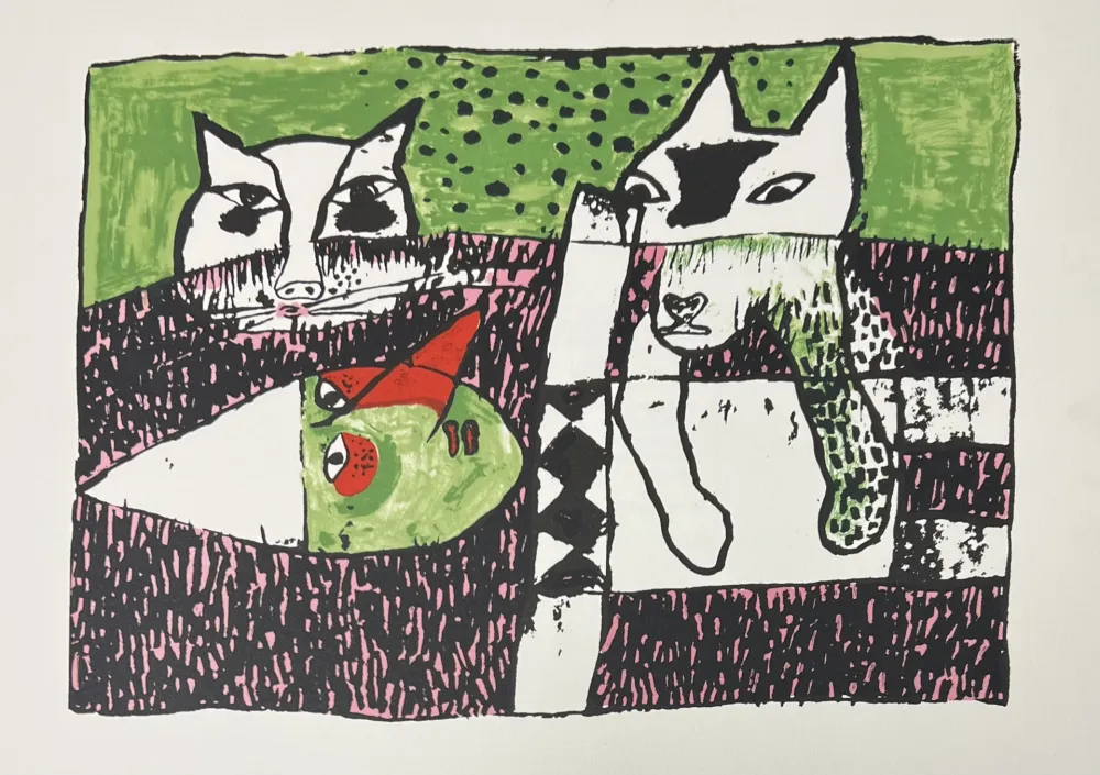 石版画 Corneille - Lithographie Pinocchio, 2001