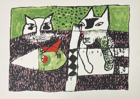 石版画 Corneille - Lithographie Pinocchio, 2001