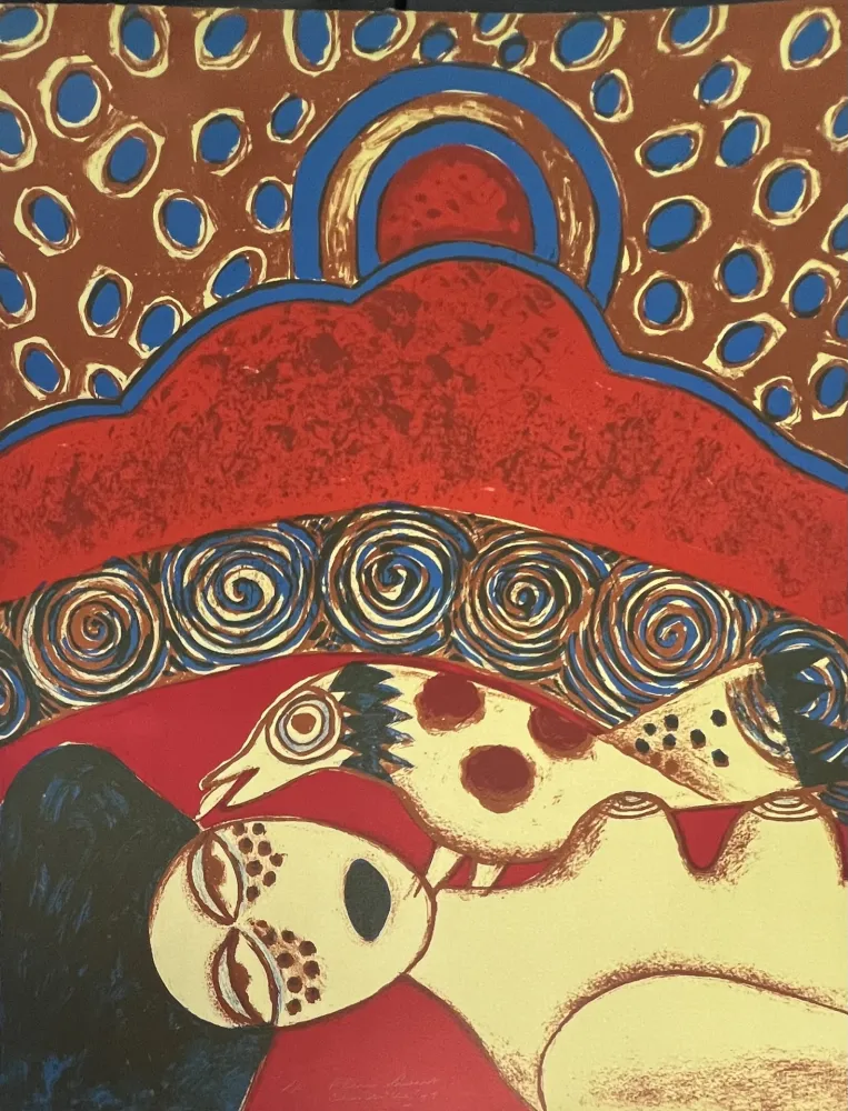 石版画 Corneille - Lithographie Plein chant 1974 E/A