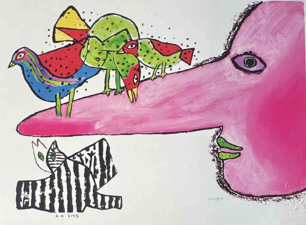 数码版画 Corneille -  Pinocchio 1973 Tirage numéroté 45 ex AO