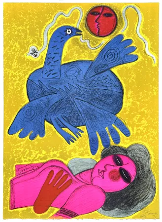 石版画 Corneille - Sans Titre