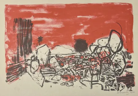 无技术 Corneille - Sérigraphie Dans le Désert 1960