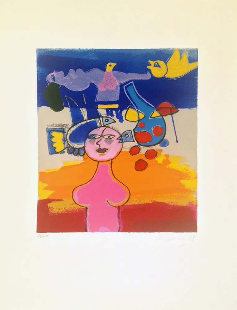 石版画 Corneille - Six rêves peints