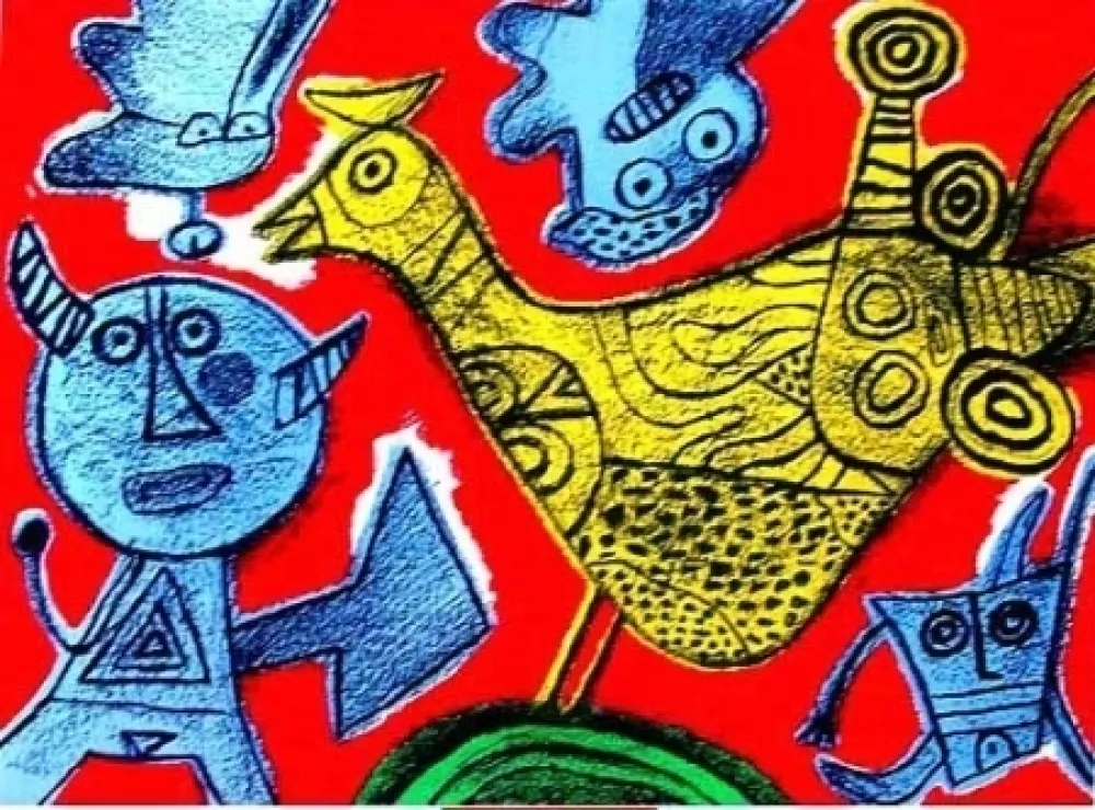 石版画 Corneille - Songe du diable