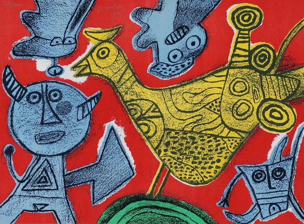 石版画 Corneille - Songes du diable 