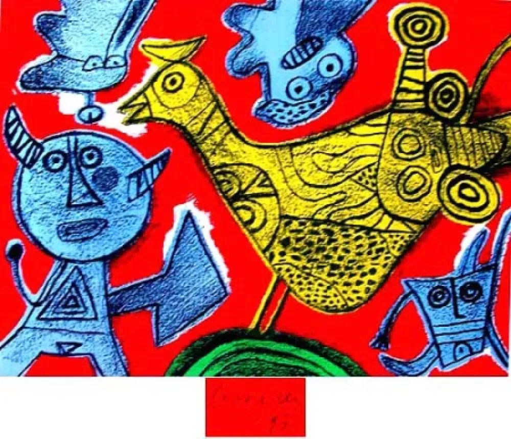 石版画 Corneille - Songes du diable