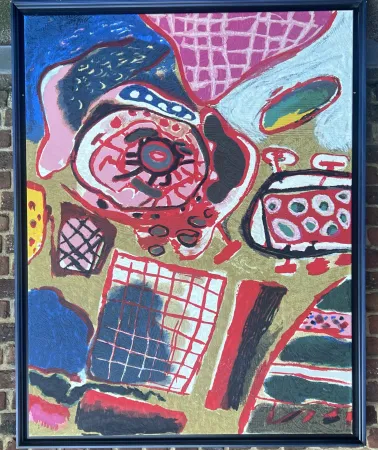 复数作品 Corneille - Terragraphie sur toile La première pluie - Edition de 60 ex.