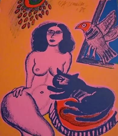 石版画 Corneille - '' Trio ''