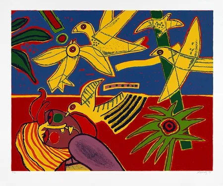 丝网印刷 Corneille - Vol d'oiseaux