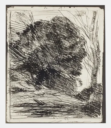无技术 Corot - Les Arbres dans la Montagne (Trees on the Mountain)
