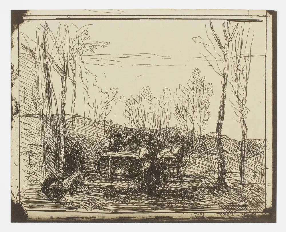 无技术 Corot - Un Déjeuner dans la Clairière (Luncheon in the Clearing)