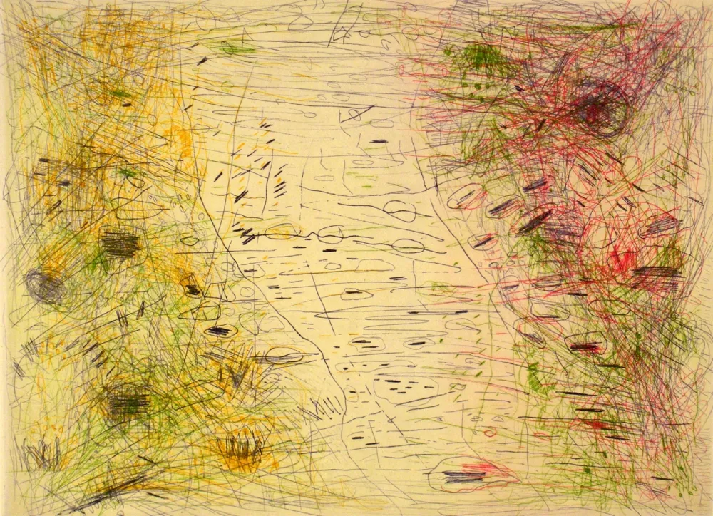 蚀刻版画 Corpora - Arbres et l'Isar à Lenggries 8