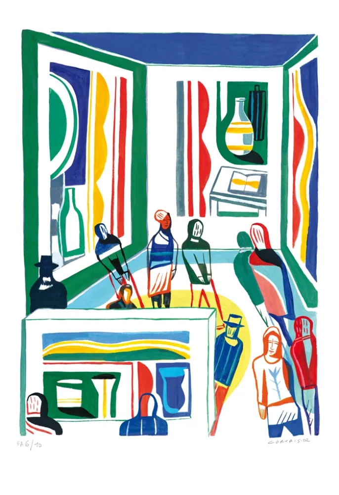 无技术 Corvaisier - AU MUSÉE, épreuve EA / Digigraphie 60 x 40 cm