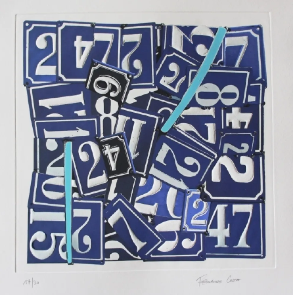 版画 Costa - Chiffres 
