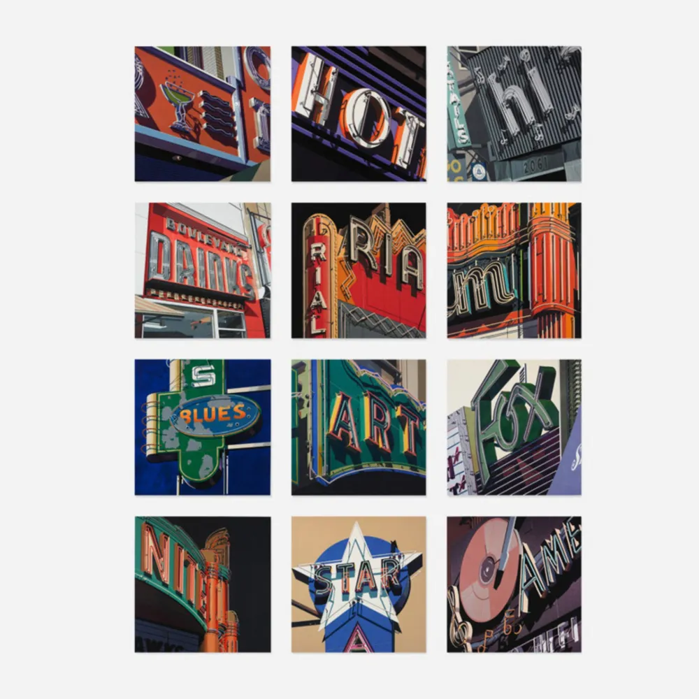 丝网印刷 Cottingham - AMERICAN SIGNS (PORTFOLIO OF 12)