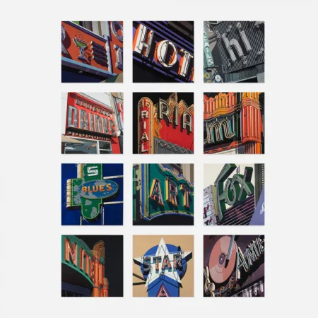 丝网印刷 Cottingham - AMERICAN SIGNS (PORTFOLIO OF 12)