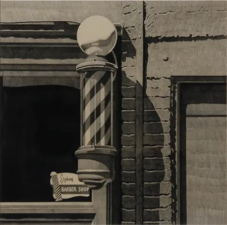 石版画 Cottingham - Barber Shop