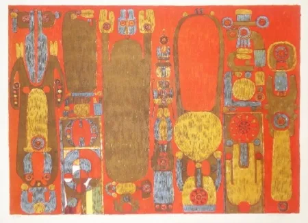 石版画 Courtin - Jeune reine d'un vieux pays