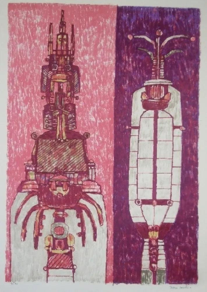 石版画 Courtin - Le bon légume