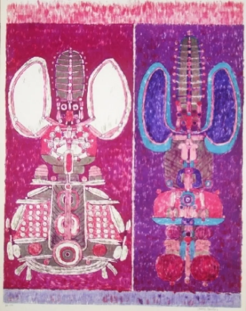 石版画 Courtin - Tremblements