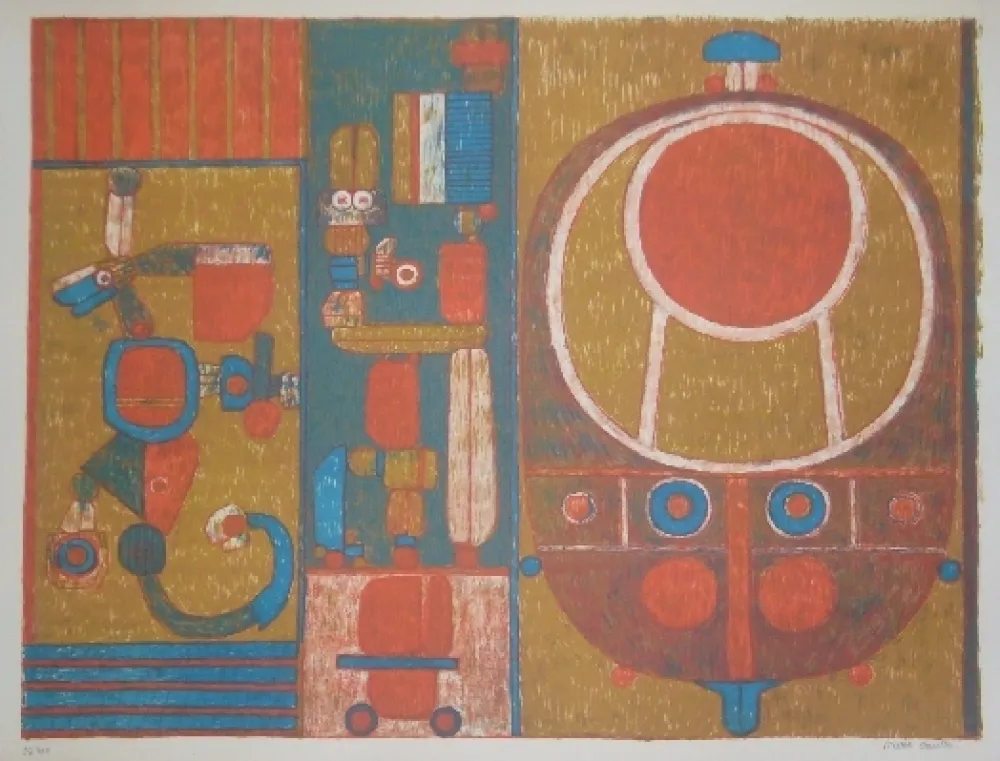 石版画 Courtin - Vérité Cruelle d'un ancien jeu 