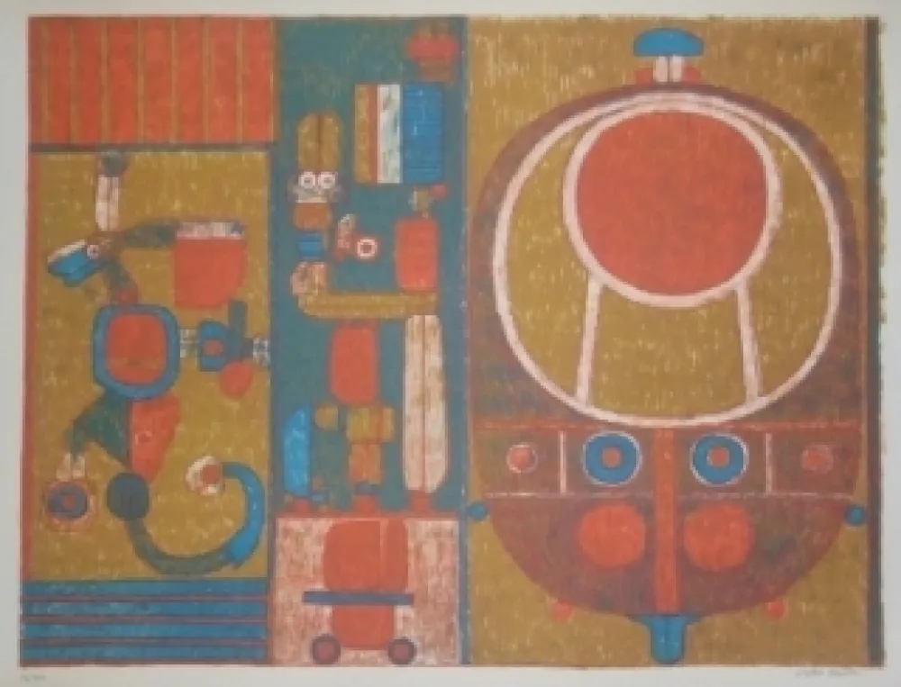 石版画 Courtin - Vérité cruelle d'un jeu ancien