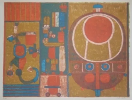 石版画 Courtin - Vérité cruelle d'un jeu ancien