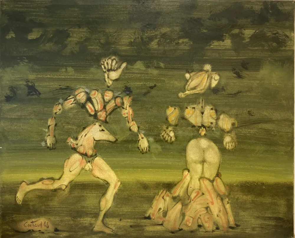 无技术 Coutaud - Huile sur papier