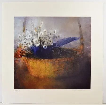 石版画 Crociara - Fiori di campo