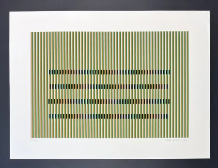 丝网印刷 Cruz-Diez - Carlos Cruz-Diez (1923-2019) - Color serigraphy on Arches paper - 1990