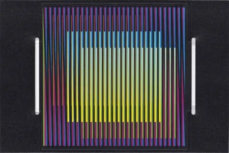 复数作品 Cruz-Diez - Cromointerferencia manipulable feria estampa