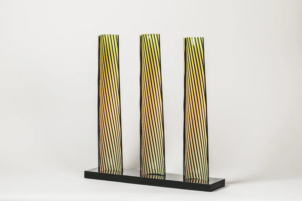 陶瓷 Cruz-Diez - Cromovela Tryptich 18